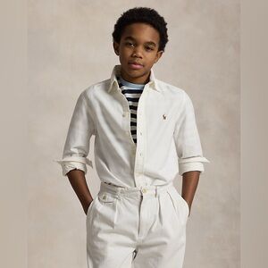 Ralph Lauren The Iconic Oxford Shirt White Boys 10